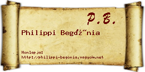 Philippi Begónia névjegykártya
